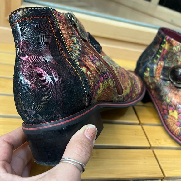 Spring Step L’ Artiste Multicolor Paisley women’s Boots size 40 - Picture 6 of 10